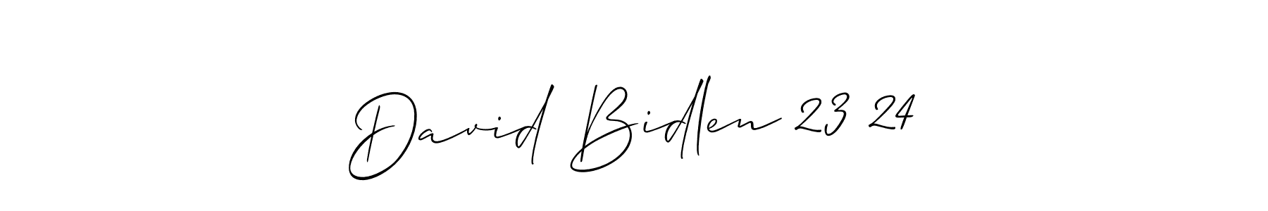 Create a beautiful signature design for name David Bidlen 23 24. With this signature (Allison_Script) fonts, you can make a handwritten signature for free. David Bidlen 23 24 signature style 2 images and pictures png