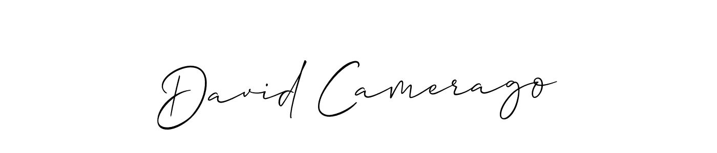 if you are searching for the best signature style for your name David Camerago. so please give up your signature search. here we have designed multiple signature styles  using Allison_Script. David Camerago signature style 2 images and pictures png