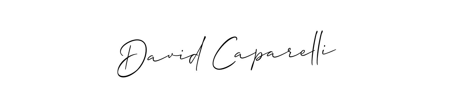 How to make David Caparelli signature? Allison_Script is a professional autograph style. Create handwritten signature for David Caparelli name. David Caparelli signature style 2 images and pictures png