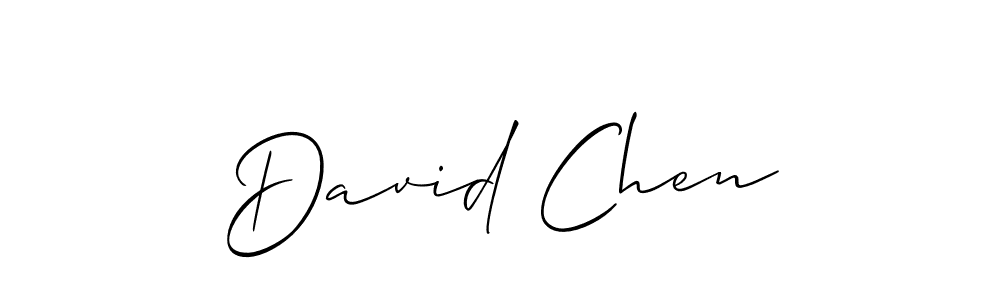 You should practise on your own different ways (Allison_Script) to write your name (David Chen) in signature. don't let someone else do it for you. David Chen signature style 2 images and pictures png