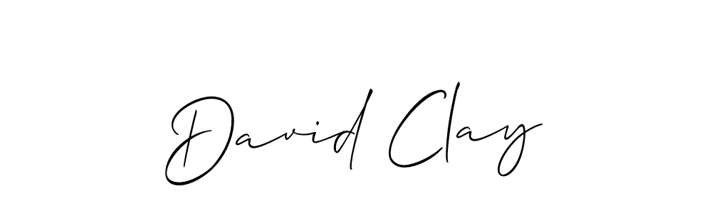 You should practise on your own different ways (Allison_Script) to write your name (David Clay) in signature. don't let someone else do it for you. David Clay signature style 2 images and pictures png