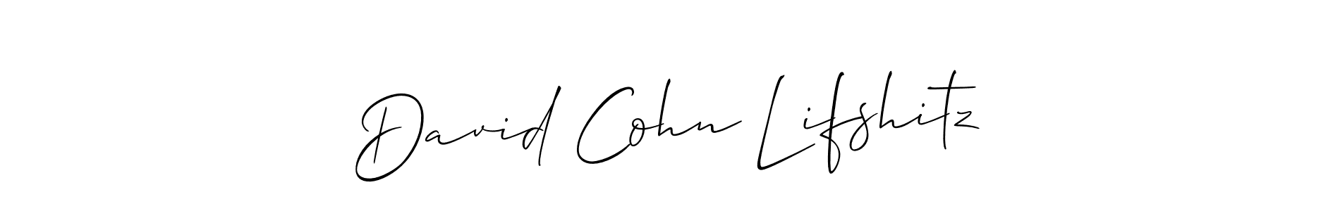 Allison_Script is a professional signature style that is perfect for those who want to add a touch of class to their signature. It is also a great choice for those who want to make their signature more unique. Get David Cohn Lifshitz name to fancy signature for free. David Cohn Lifshitz signature style 2 images and pictures png