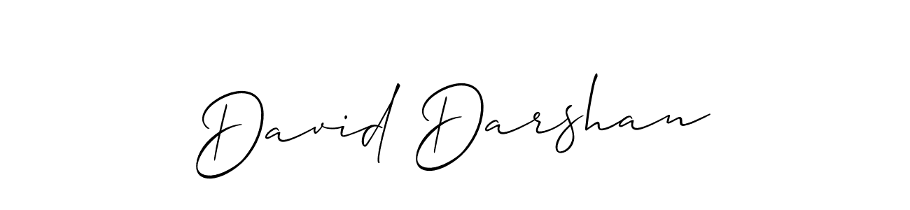 The best way (Allison_Script) to make a short signature is to pick only two or three words in your name. The name David Darshan include a total of six letters. For converting this name. David Darshan signature style 2 images and pictures png