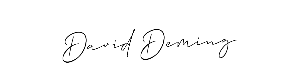 Use a signature maker to create a handwritten signature online. With this signature software, you can design (Allison_Script) your own signature for name David Deming. David Deming signature style 2 images and pictures png