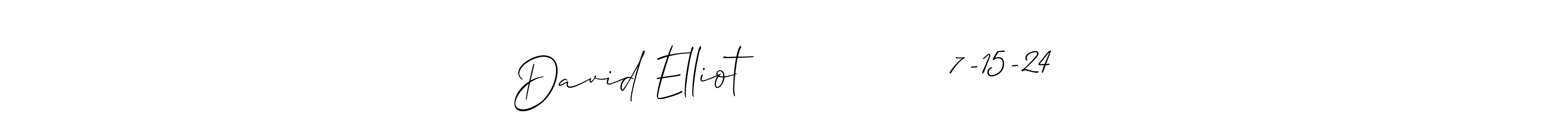 Design your own signature with our free online signature maker. With this signature software, you can create a handwritten (Allison_Script) signature for name David Elliot                7-15-24. David Elliot                7-15-24 signature style 2 images and pictures png