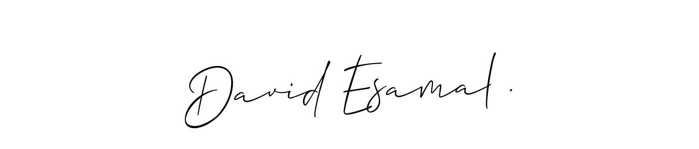 How to make David Esamal . name signature. Use Allison_Script style for creating short signs online. This is the latest handwritten sign. David Esamal . signature style 2 images and pictures png