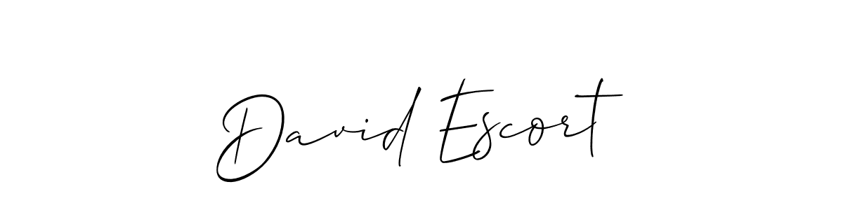 David Escort stylish signature style. Best Handwritten Sign (Allison_Script) for my name. Handwritten Signature Collection Ideas for my name David Escort. David Escort signature style 2 images and pictures png