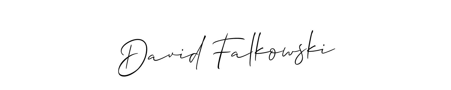 How to make David Falkowski signature? Allison_Script is a professional autograph style. Create handwritten signature for David Falkowski name. David Falkowski signature style 2 images and pictures png