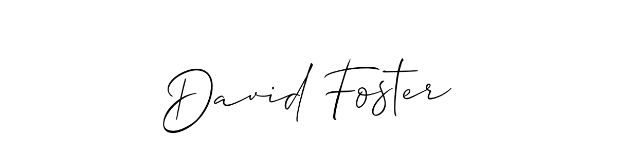 How to make David Foster name signature. Use Allison_Script style for creating short signs online. This is the latest handwritten sign. David Foster signature style 2 images and pictures png