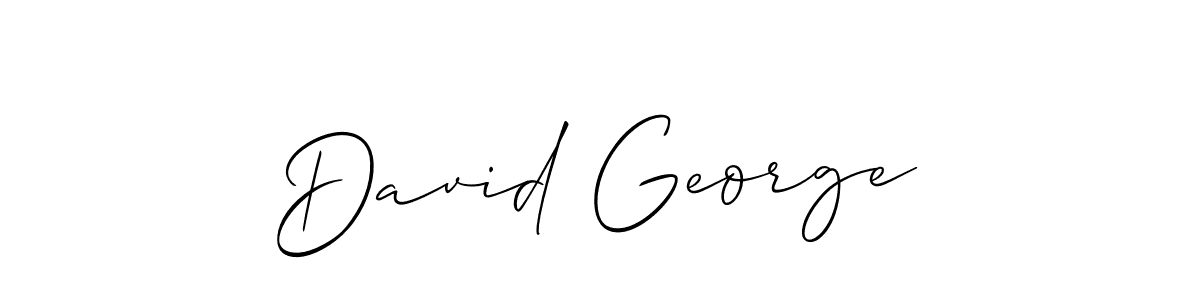 You should practise on your own different ways (Allison_Script) to write your name (David George) in signature. don't let someone else do it for you. David George signature style 2 images and pictures png