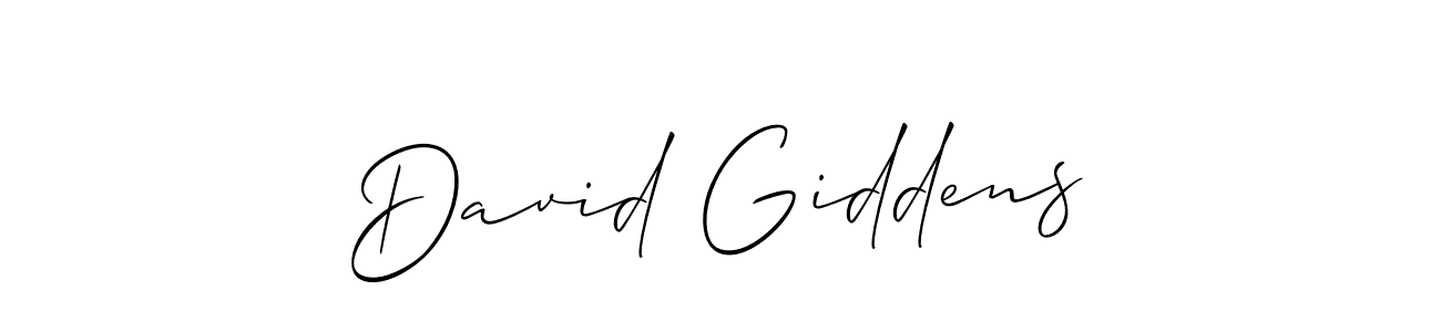 Design your own signature with our free online signature maker. With this signature software, you can create a handwritten (Allison_Script) signature for name David Giddens. David Giddens signature style 2 images and pictures png