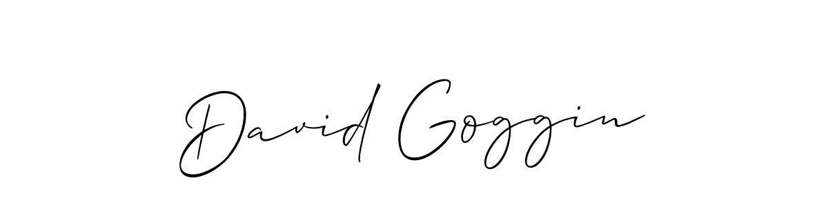 How to make David Goggin signature? Allison_Script is a professional autograph style. Create handwritten signature for David Goggin name. David Goggin signature style 2 images and pictures png