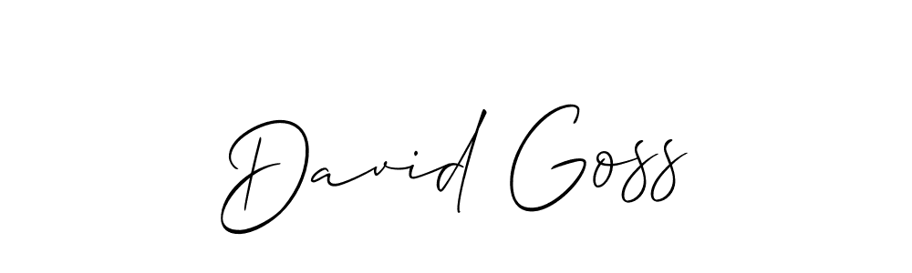 David Goss stylish signature style. Best Handwritten Sign (Allison_Script) for my name. Handwritten Signature Collection Ideas for my name David Goss. David Goss signature style 2 images and pictures png