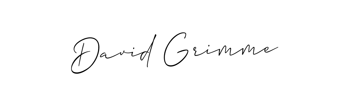 Make a beautiful signature design for name David Grimme. With this signature (Allison_Script) style, you can create a handwritten signature for free. David Grimme signature style 2 images and pictures png