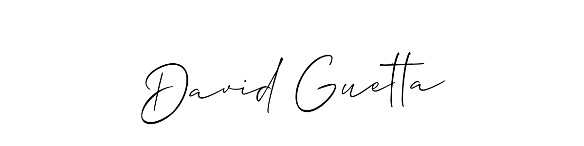 The best way (Allison_Script) to make a short signature is to pick only two or three words in your name. The name David Guetta include a total of six letters. For converting this name. David Guetta signature style 2 images and pictures png