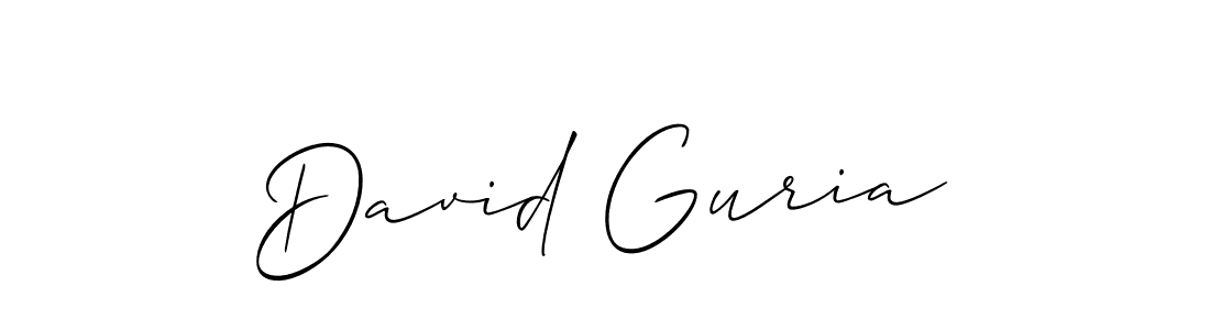 How to make David Guria name signature. Use Allison_Script style for creating short signs online. This is the latest handwritten sign. David Guria signature style 2 images and pictures png