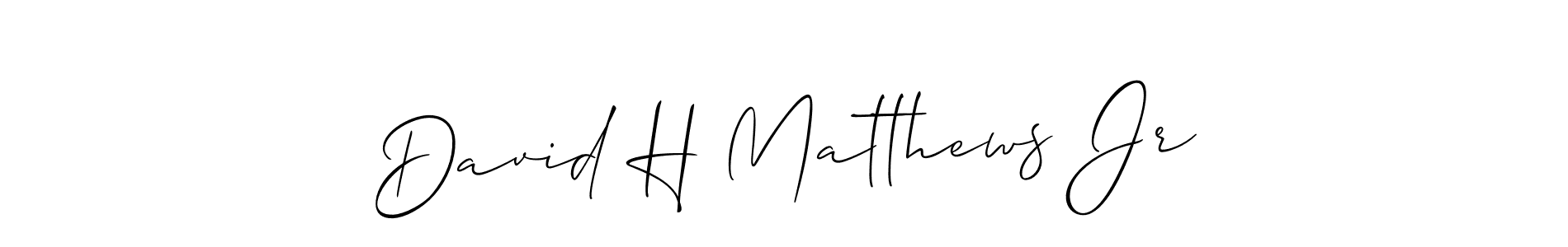 It looks lik you need a new signature style for name David H Matthews Jr. Design unique handwritten (Allison_Script) signature with our free signature maker in just a few clicks. David H Matthews Jr signature style 2 images and pictures png