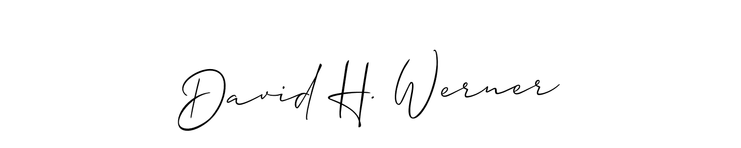 Similarly Allison_Script is the best handwritten signature design. Signature creator online .You can use it as an online autograph creator for name David H. Werner. David H. Werner signature style 2 images and pictures png