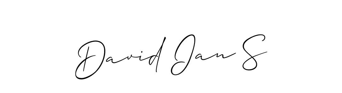Also we have David Ian S name is the best signature style. Create professional handwritten signature collection using Allison_Script autograph style. David Ian S signature style 2 images and pictures png
