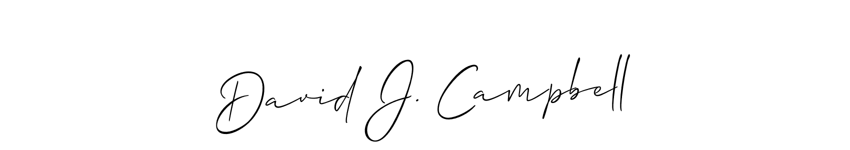 Make a beautiful signature design for name David J. Campbell. With this signature (Allison_Script) style, you can create a handwritten signature for free. David J. Campbell signature style 2 images and pictures png