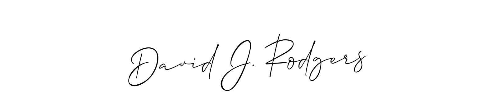 Allison_Script is a professional signature style that is perfect for those who want to add a touch of class to their signature. It is also a great choice for those who want to make their signature more unique. Get David J. Rodgers name to fancy signature for free. David J. Rodgers signature style 2 images and pictures png