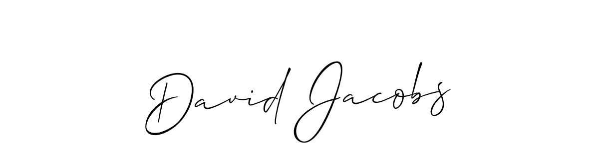 Make a beautiful signature design for name David Jacobs. With this signature (Allison_Script) style, you can create a handwritten signature for free. David Jacobs signature style 2 images and pictures png