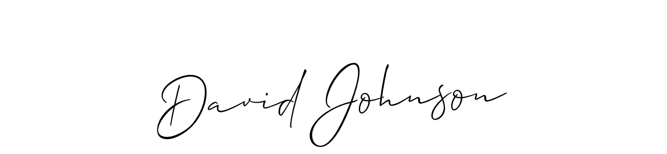 Make a beautiful signature design for name David Johnson. With this signature (Allison_Script) style, you can create a handwritten signature for free. David Johnson signature style 2 images and pictures png