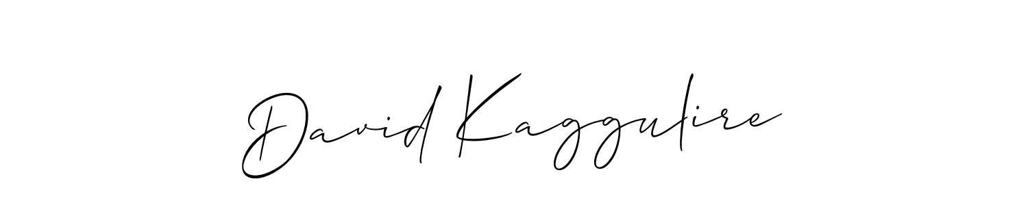 Design your own signature with our free online signature maker. With this signature software, you can create a handwritten (Allison_Script) signature for name David Kaggulire. David Kaggulire signature style 2 images and pictures png