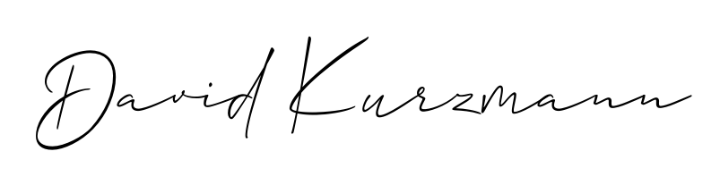 Create a personalized artistic stamp with David Kurzmann in Allison_Script font. Perfect for visual artists, designers, and influencers. David Kurzmann signature style 2 images and pictures png