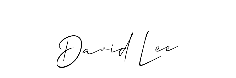 How to make David Lee name signature. Use Allison_Script style for creating short signs online. This is the latest handwritten sign. David Lee signature style 2 images and pictures png
