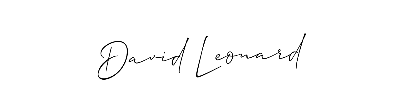 Also You can easily find your signature by using the search form. We will create David Leonard name handwritten signature images for you free of cost using Allison_Script sign style. David Leonard signature style 2 images and pictures png