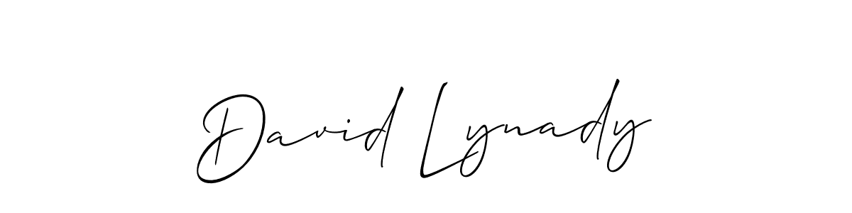 How to make David Lynady name signature. Use Allison_Script style for creating short signs online. This is the latest handwritten sign. David Lynady signature style 2 images and pictures png