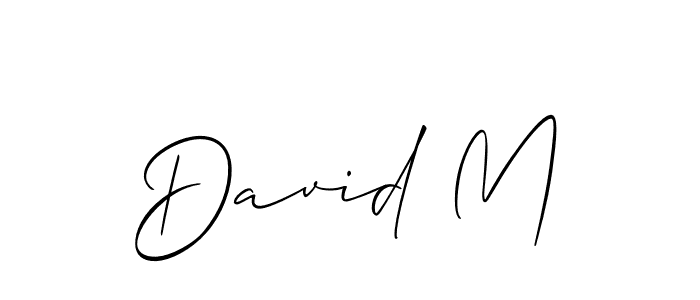 Allison_Script is a professional signature style that is perfect for those who want to add a touch of class to their signature. It is also a great choice for those who want to make their signature more unique. Get David M name to fancy signature for free. David M signature style 2 images and pictures png