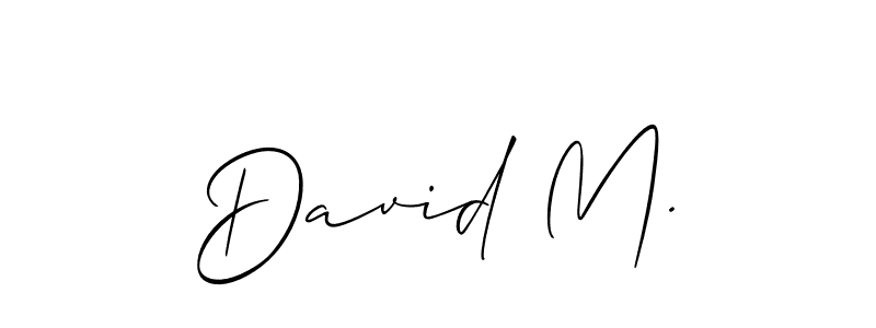 Make a beautiful signature design for name David M.. With this signature (Allison_Script) style, you can create a handwritten signature for free. David M. signature style 2 images and pictures png