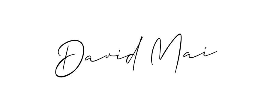 Also we have David Mai name is the best signature style. Create professional handwritten signature collection using Allison_Script autograph style. David Mai signature style 2 images and pictures png