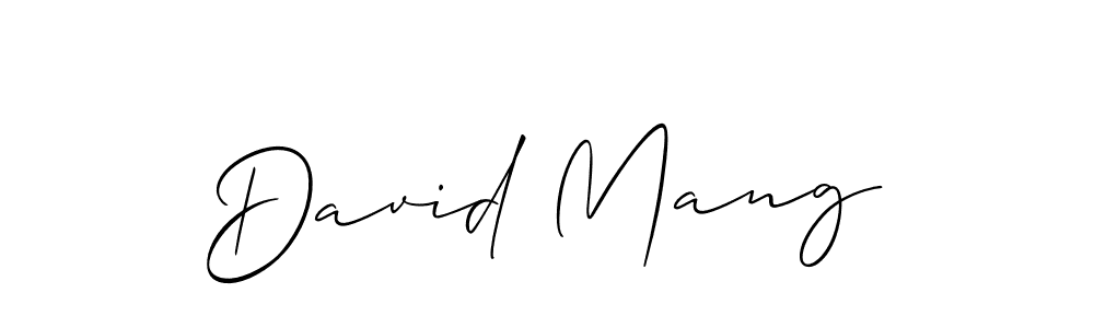 Make a beautiful signature design for name David Mang. With this signature (Allison_Script) style, you can create a handwritten signature for free. David Mang signature style 2 images and pictures png