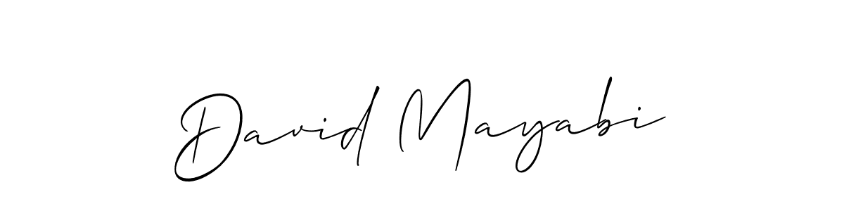 How to make David Mayabi signature? Allison_Script is a professional autograph style. Create handwritten signature for David Mayabi name. David Mayabi signature style 2 images and pictures png