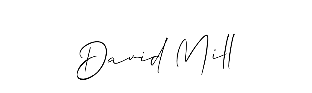 David Mill stylish signature style. Best Handwritten Sign (Allison_Script) for my name. Handwritten Signature Collection Ideas for my name David Mill. David Mill signature style 2 images and pictures png