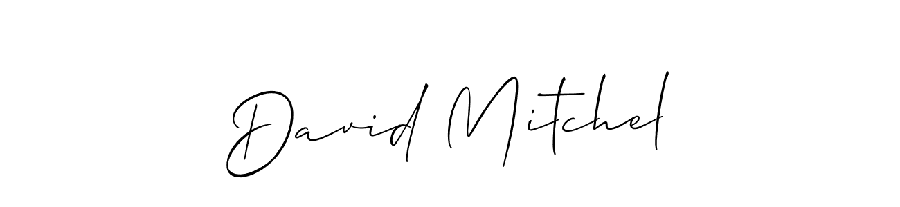 How to make David Mitchel name signature. Use Allison_Script style for creating short signs online. This is the latest handwritten sign. David Mitchel signature style 2 images and pictures png