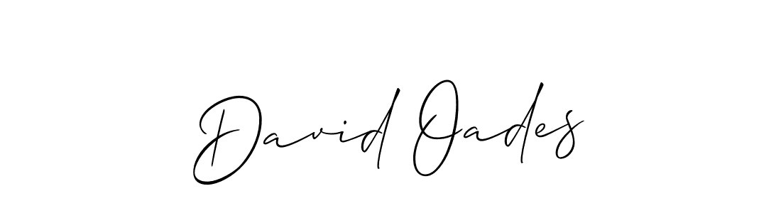 Allison_Script is a professional signature style that is perfect for those who want to add a touch of class to their signature. It is also a great choice for those who want to make their signature more unique. Get David Oades name to fancy signature for free. David Oades signature style 2 images and pictures png