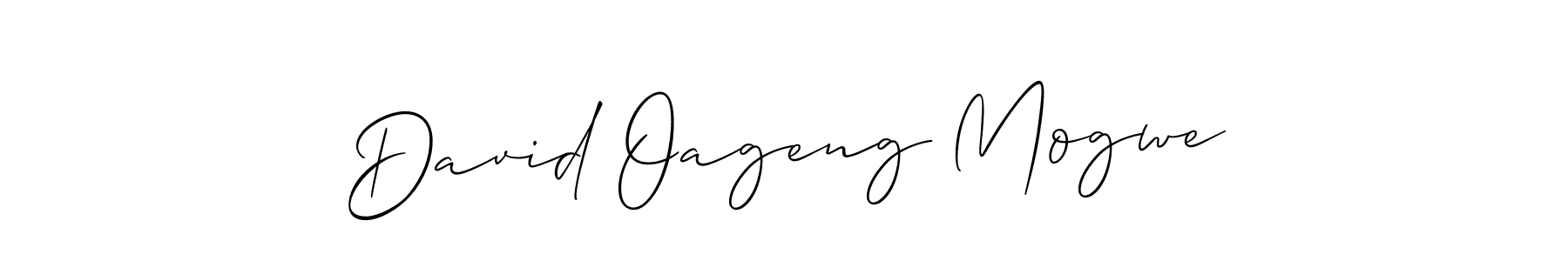 Also You can easily find your signature by using the search form. We will create David Oageng Mogwe name handwritten signature images for you free of cost using Allison_Script sign style. David Oageng Mogwe signature style 2 images and pictures png