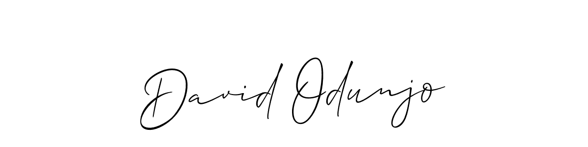 Make a beautiful signature design for name David Odunjo. With this signature (Allison_Script) style, you can create a handwritten signature for free. David Odunjo signature style 2 images and pictures png