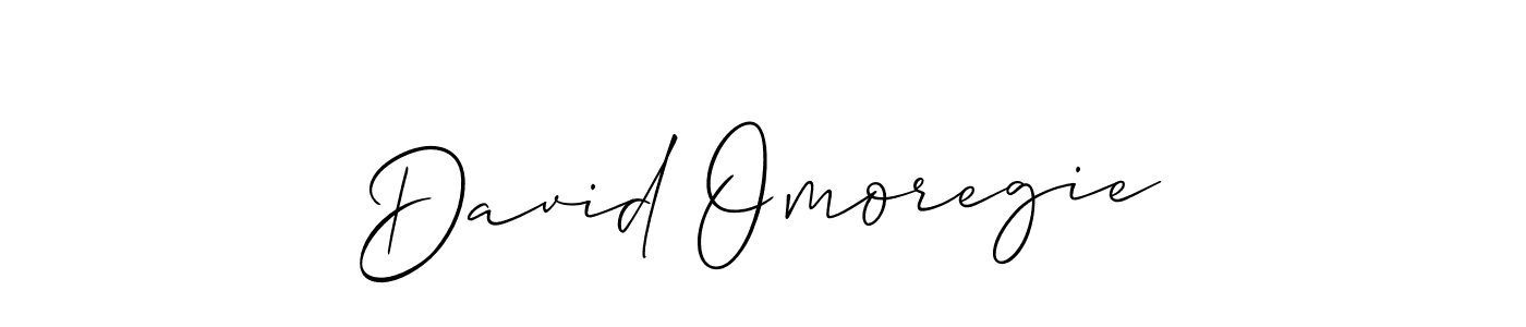 if you are searching for the best signature style for your name David Omoregie. so please give up your signature search. here we have designed multiple signature styles  using Allison_Script. David Omoregie signature style 2 images and pictures png