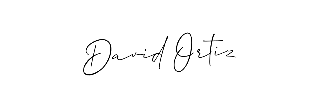 Make a beautiful signature design for name David Ortiz. With this signature (Allison_Script) style, you can create a handwritten signature for free. David Ortiz signature style 2 images and pictures png