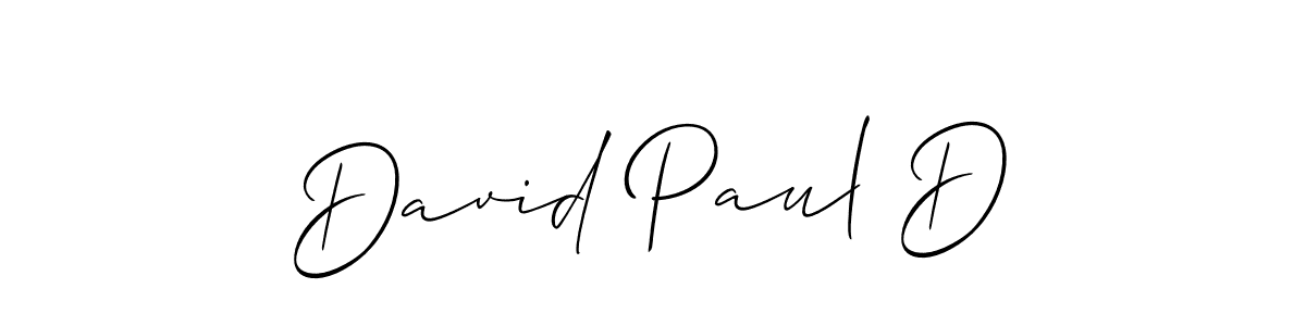 Allison_Script is a professional signature style that is perfect for those who want to add a touch of class to their signature. It is also a great choice for those who want to make their signature more unique. Get David Paul D name to fancy signature for free. David Paul D signature style 2 images and pictures png