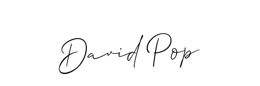 How to make David Pop signature? Allison_Script is a professional autograph style. Create handwritten signature for David Pop name. David Pop signature style 2 images and pictures png