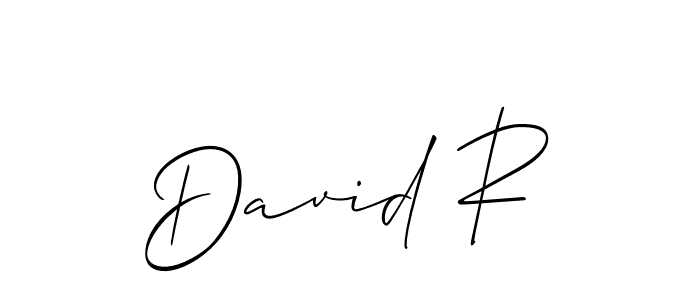 It looks lik you need a new signature style for name David R. Design unique handwritten (Allison_Script) signature with our free signature maker in just a few clicks. David R signature style 2 images and pictures png