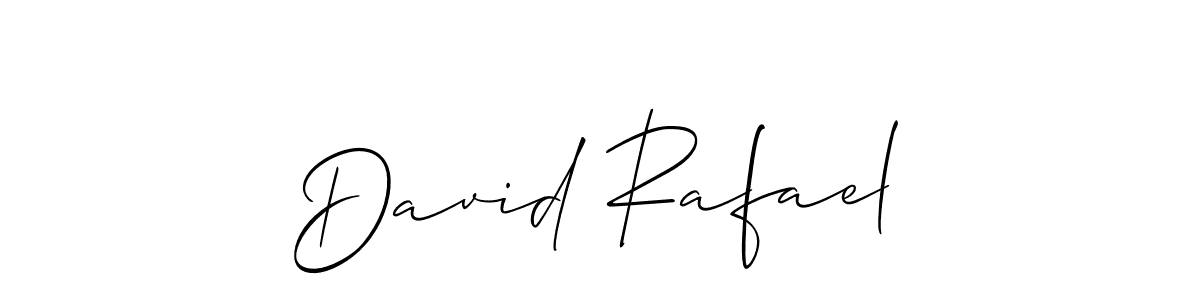 Make a short David Rafael signature style. Manage your documents anywhere anytime using Allison_Script. Create and add eSignatures, submit forms, share and send files easily. David Rafael signature style 2 images and pictures png