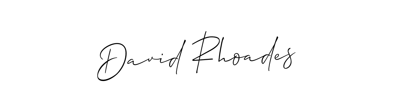 David Rhoades stylish signature style. Best Handwritten Sign (Allison_Script) for my name. Handwritten Signature Collection Ideas for my name David Rhoades. David Rhoades signature style 2 images and pictures png