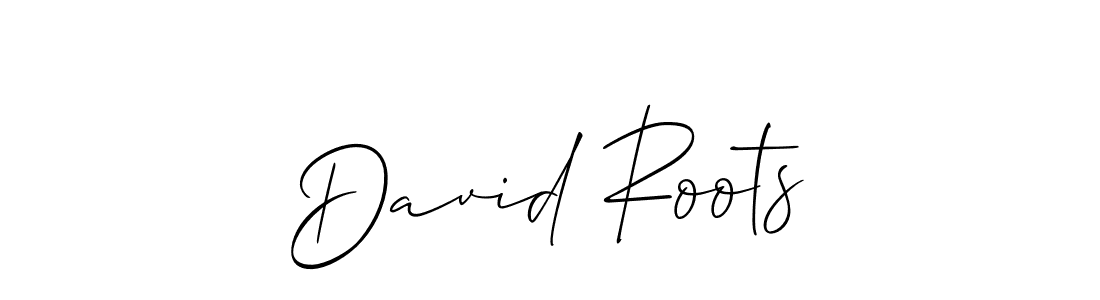 Design your own signature with our free online signature maker. With this signature software, you can create a handwritten (Allison_Script) signature for name David Roots. David Roots signature style 2 images and pictures png